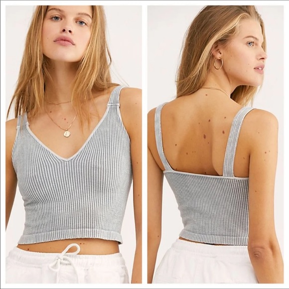 Free People Tops - New Free People washed Seamless crop Top tank m/l